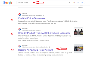 AMSOIL Retailer Installer Google Result