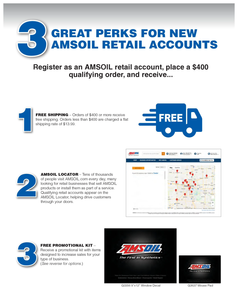 AMSOIL Perks for Retailers and Installers