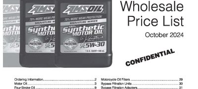 AMSOIL Wholesale Price List